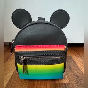 Loungefly Disney Parks Exclusive Mickey Ear Pride Collection Belt Bag/Wristlet